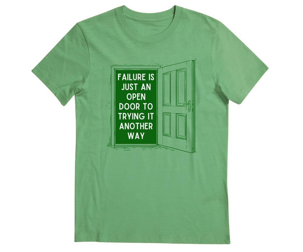 "Failure is Just an Open Door" short sleeve - green/green