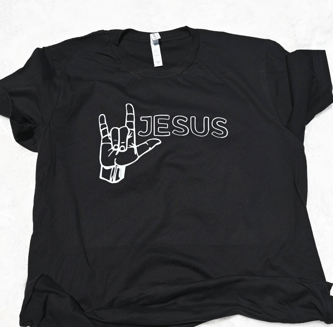 "I Love You Jesus" short sleeve - black