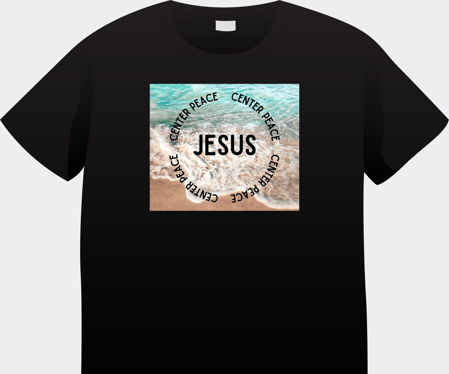 "Jesus is My Center-Peace" short sleeve - black