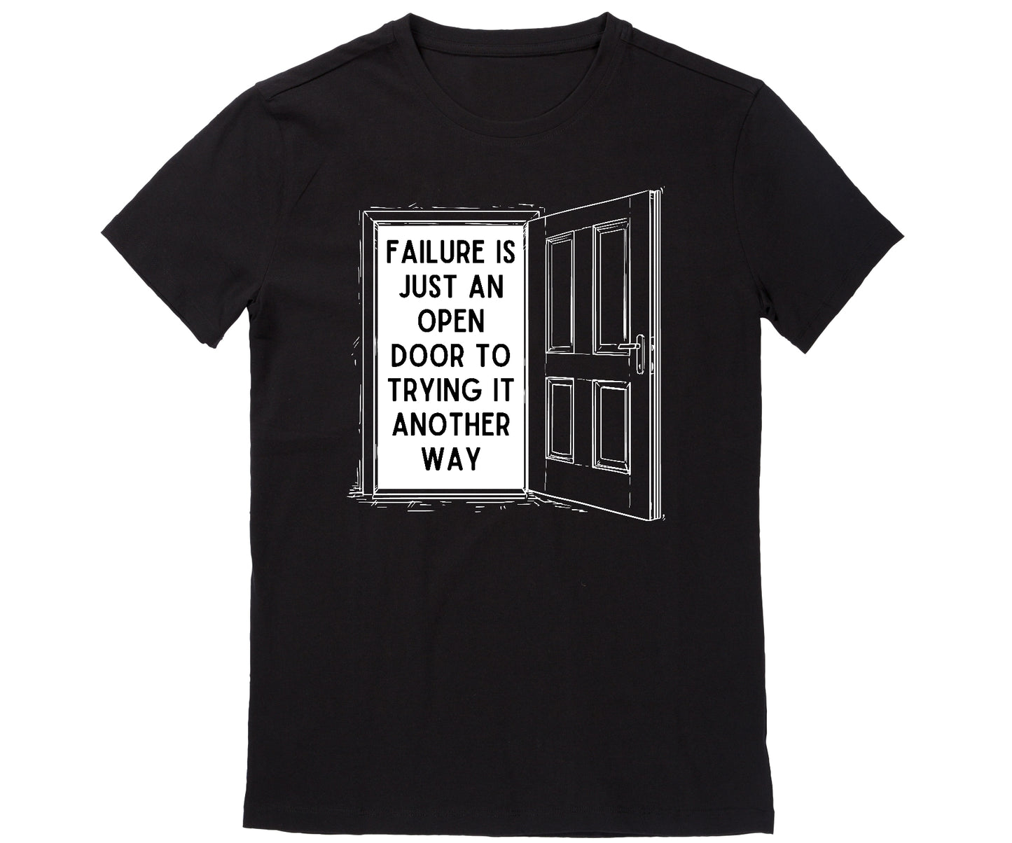 "Failure is Just an Open Door" short sleeve - Black/white