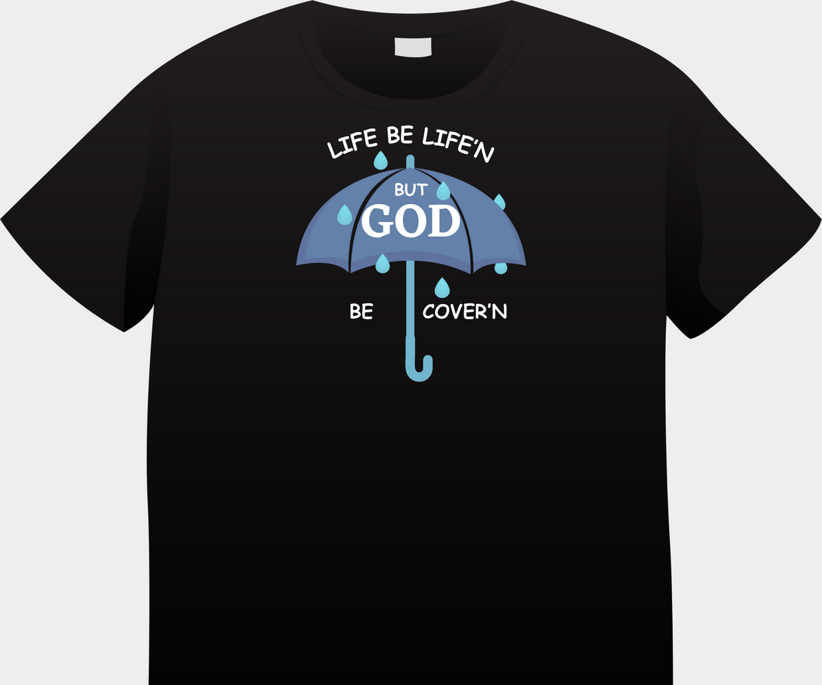 "Life Be Life'n" short sleeve - blue umbrella