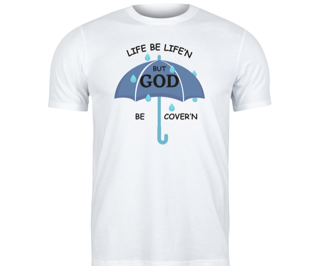 "Life Be Life'n" short sleeve - blue umbrella