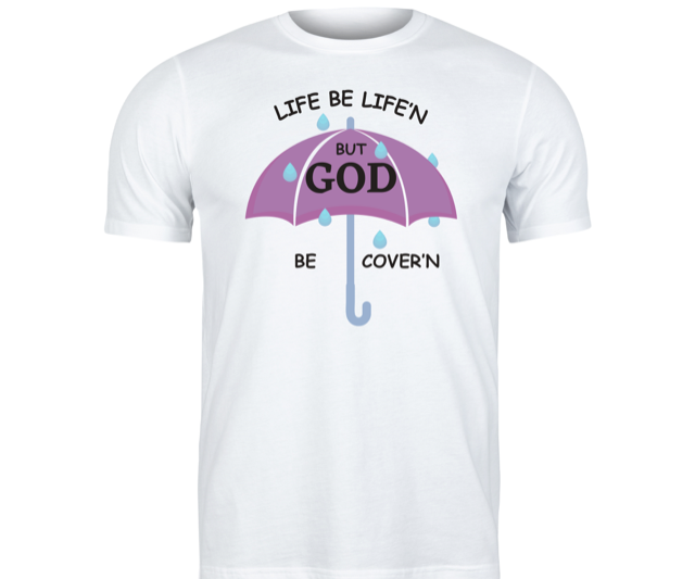 "Life Be Life'n" short sleeve - purple umbrella