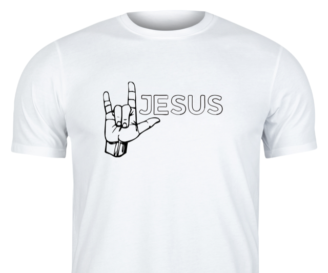 "I Love You Jesus" short sleeve - white